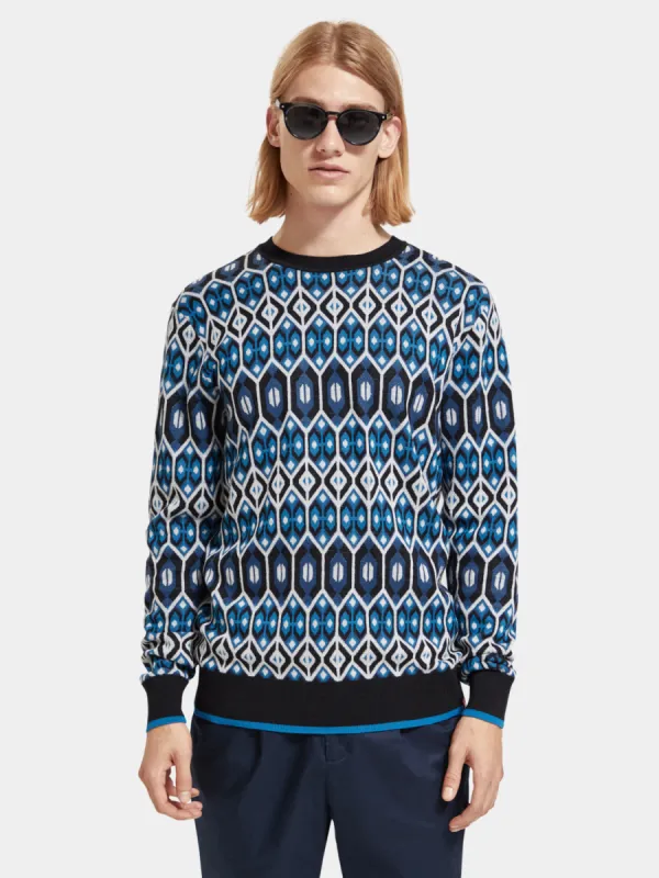 Jacquard crewneck knit sold by Scotch and Soda