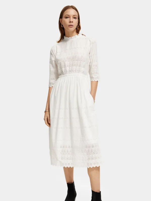 Broderie anglaise midi dress sold by Scotch and Soda