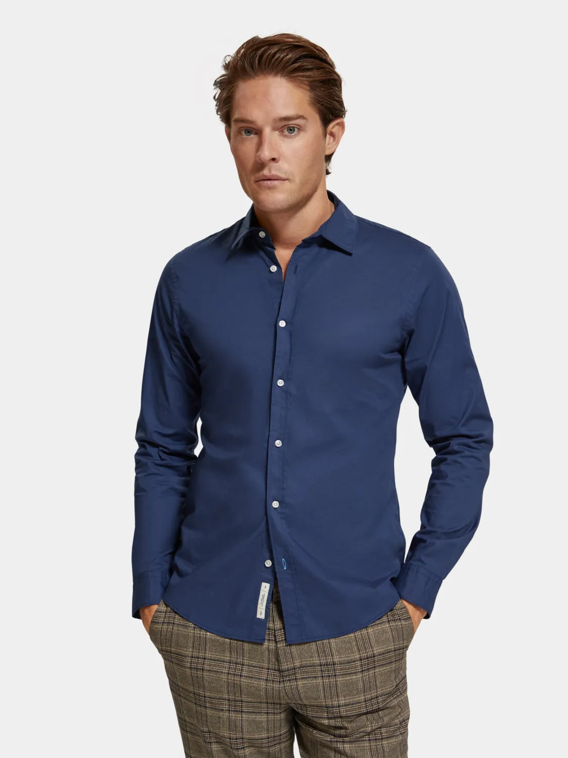 Organic cotton poplin shirt sold by Scotch and Soda