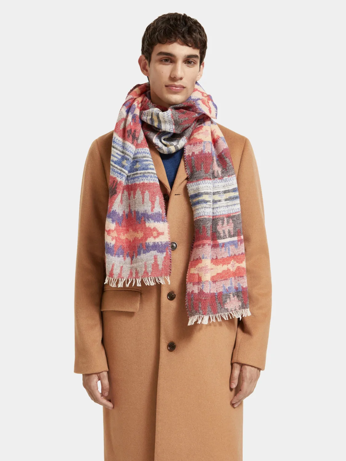 Jacquard wool blend scarf sold by Scotch and Soda product image thumbnail 2