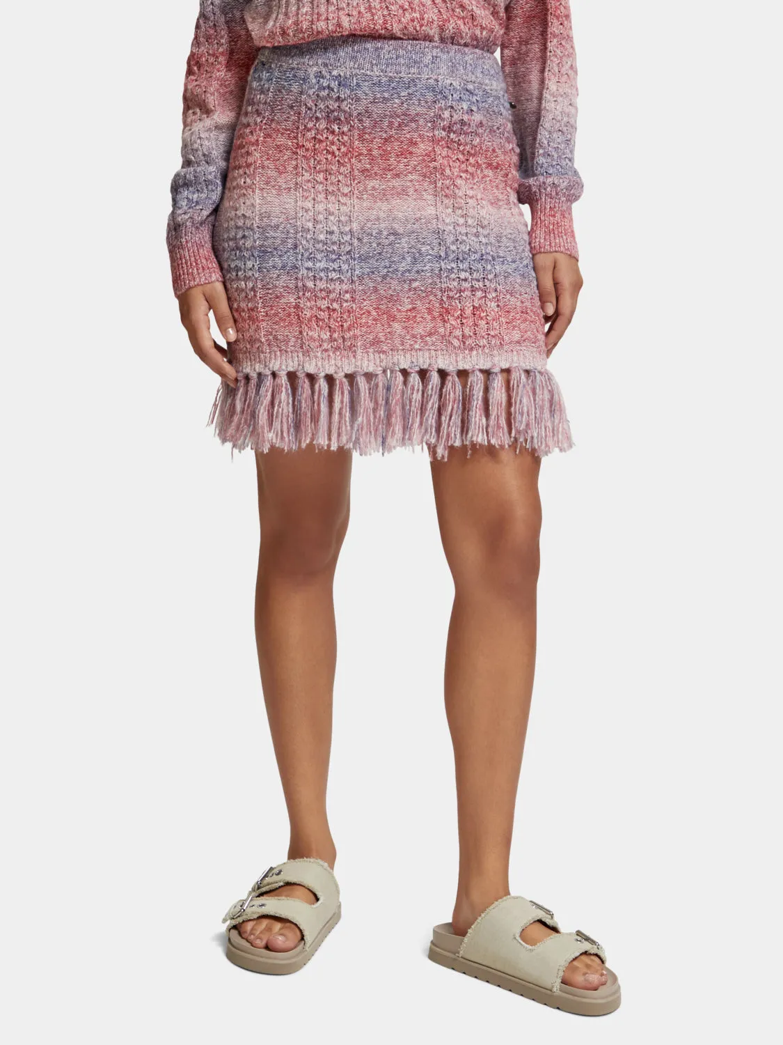 Space-dyed knitted skirt sold by Scotch and Soda