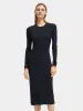Long sleeved rib knitted midi dress sold by Scotch and Soda