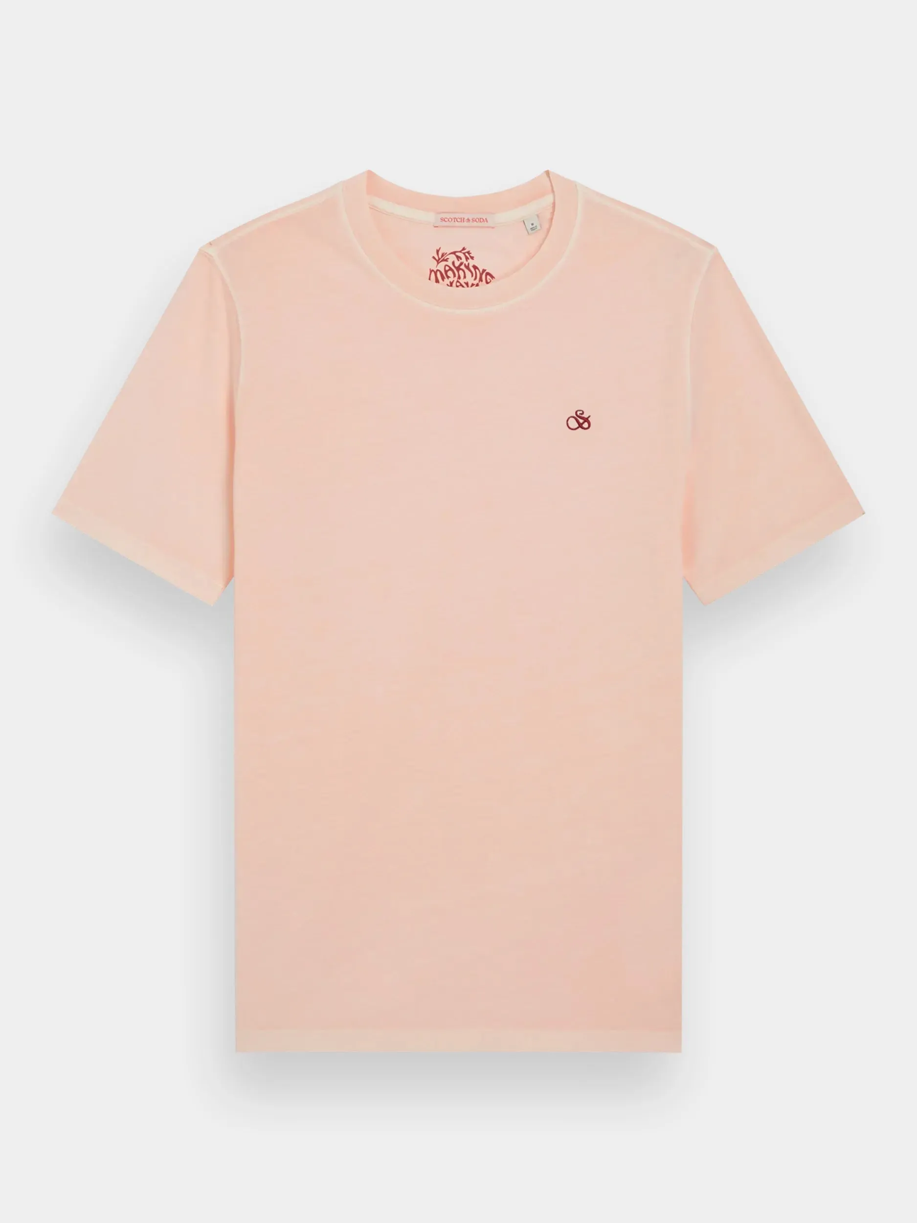 Regular-fit garment-dyed logo t-shirt sold by Scotch and Soda