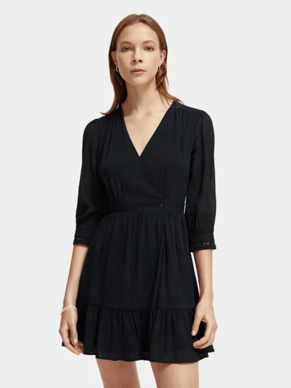 V-neck mini wrap dress sold by Scotch and Soda