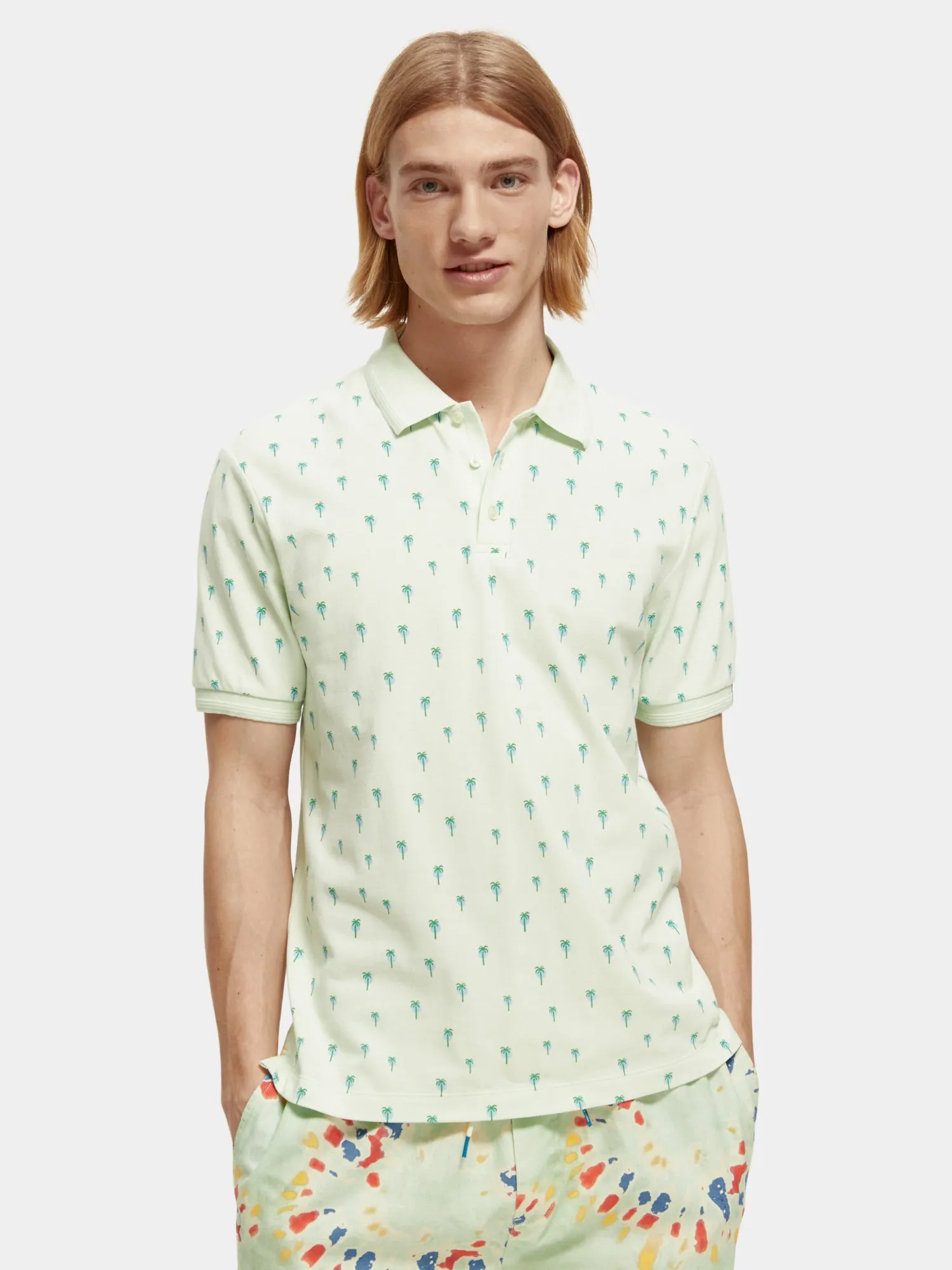 Mini palm print polo shirt sold by Scotch and Soda