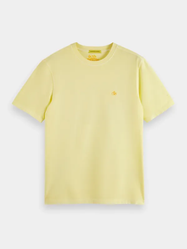 Garment-dyed logo t-shirt sold by Scotch and Soda