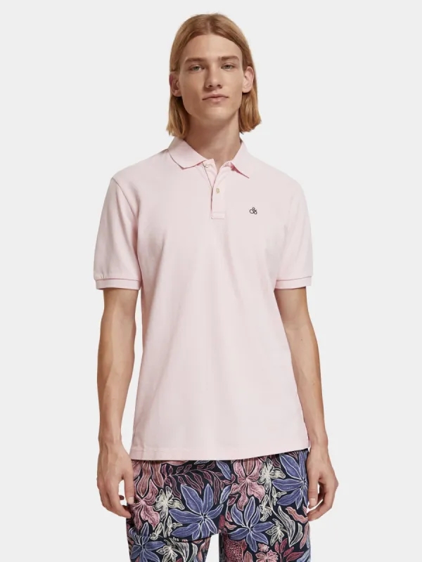 Garment-dyed pique polo shirt sold by Scotch & Soda