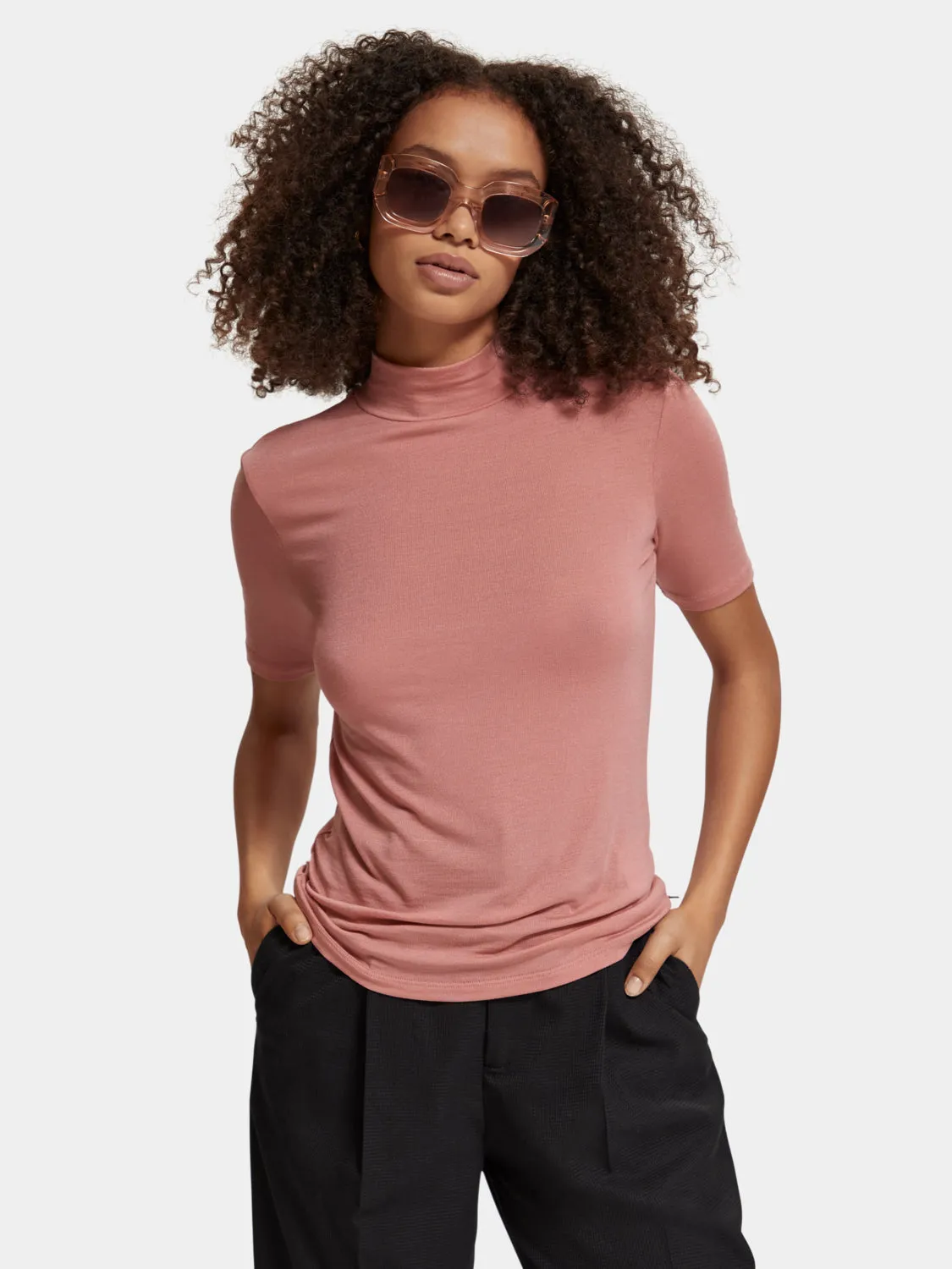 Ribbed mock neck sold by Scotch and Soda