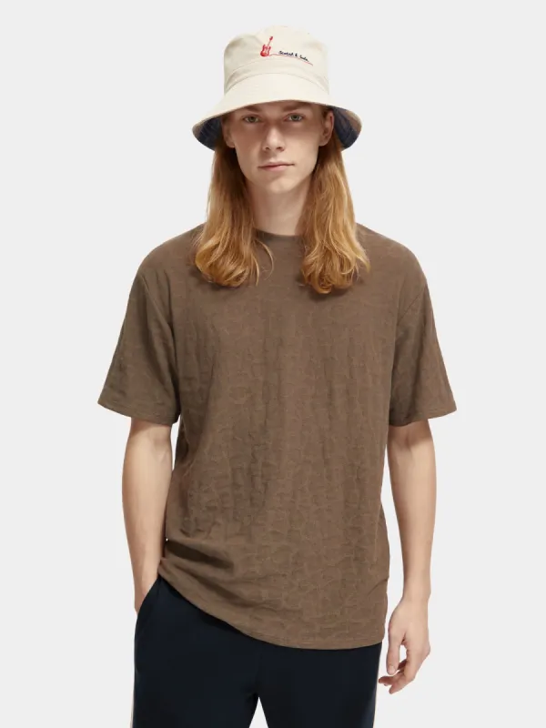 Relaxed-fit jacquard t-shirt sold by Scotch and Soda