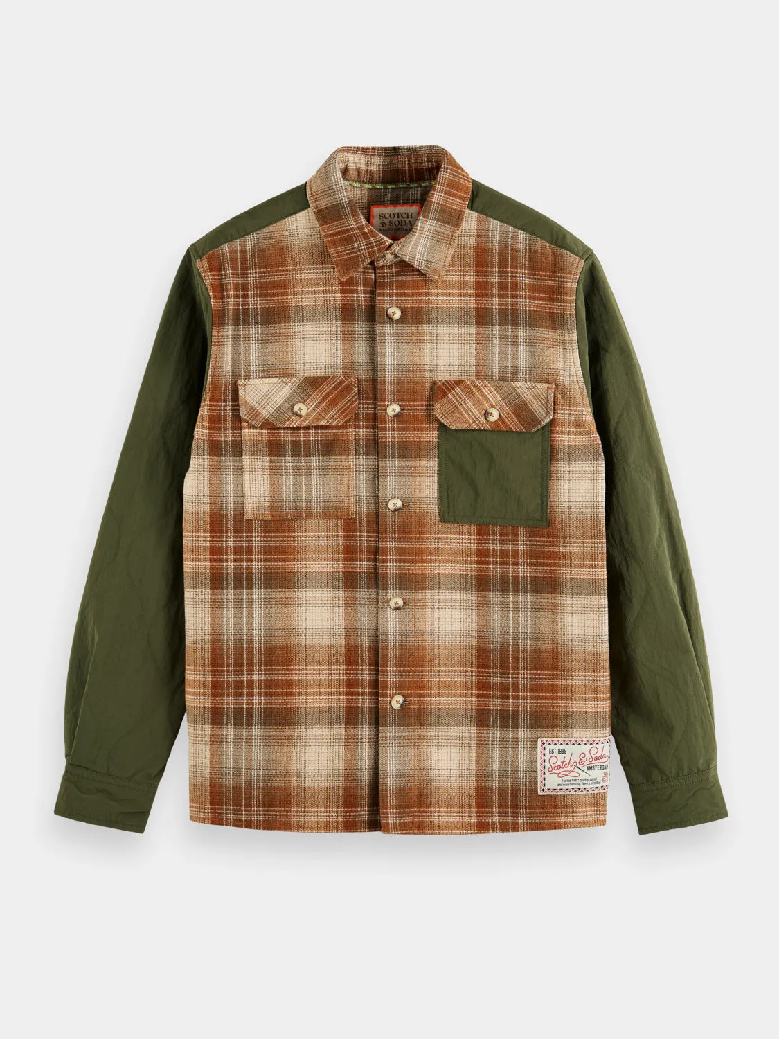 Check flannel overshirt sold by Scotch and Soda