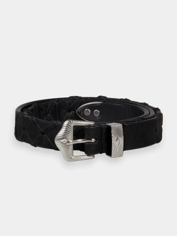 Braided leather belt made by Scotch & Soda