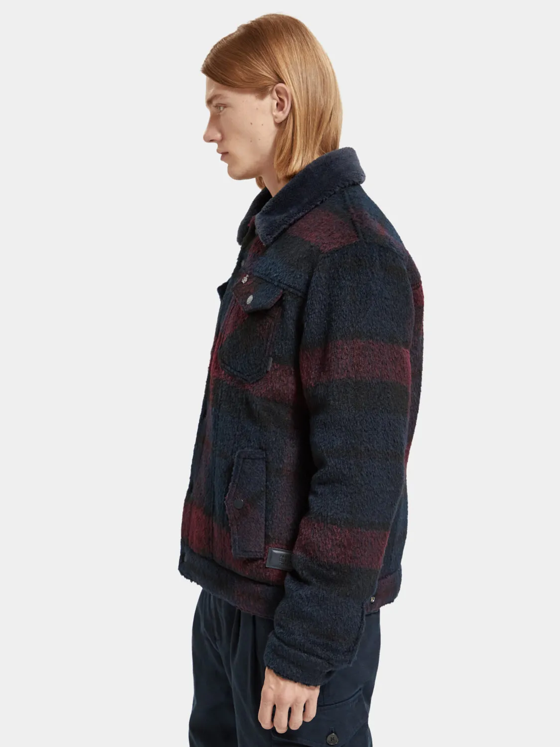 Jacquard trucker jacket sold by Scotch and Soda product image thumbnail 3