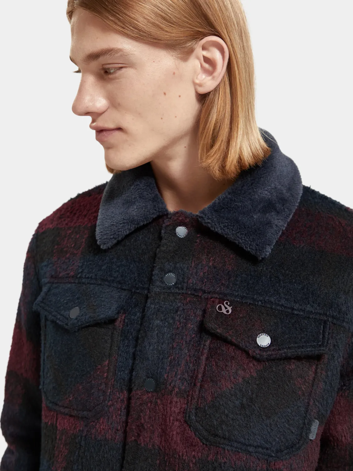 Jacquard trucker jacket sold by Scotch and Soda product image thumbnail 5