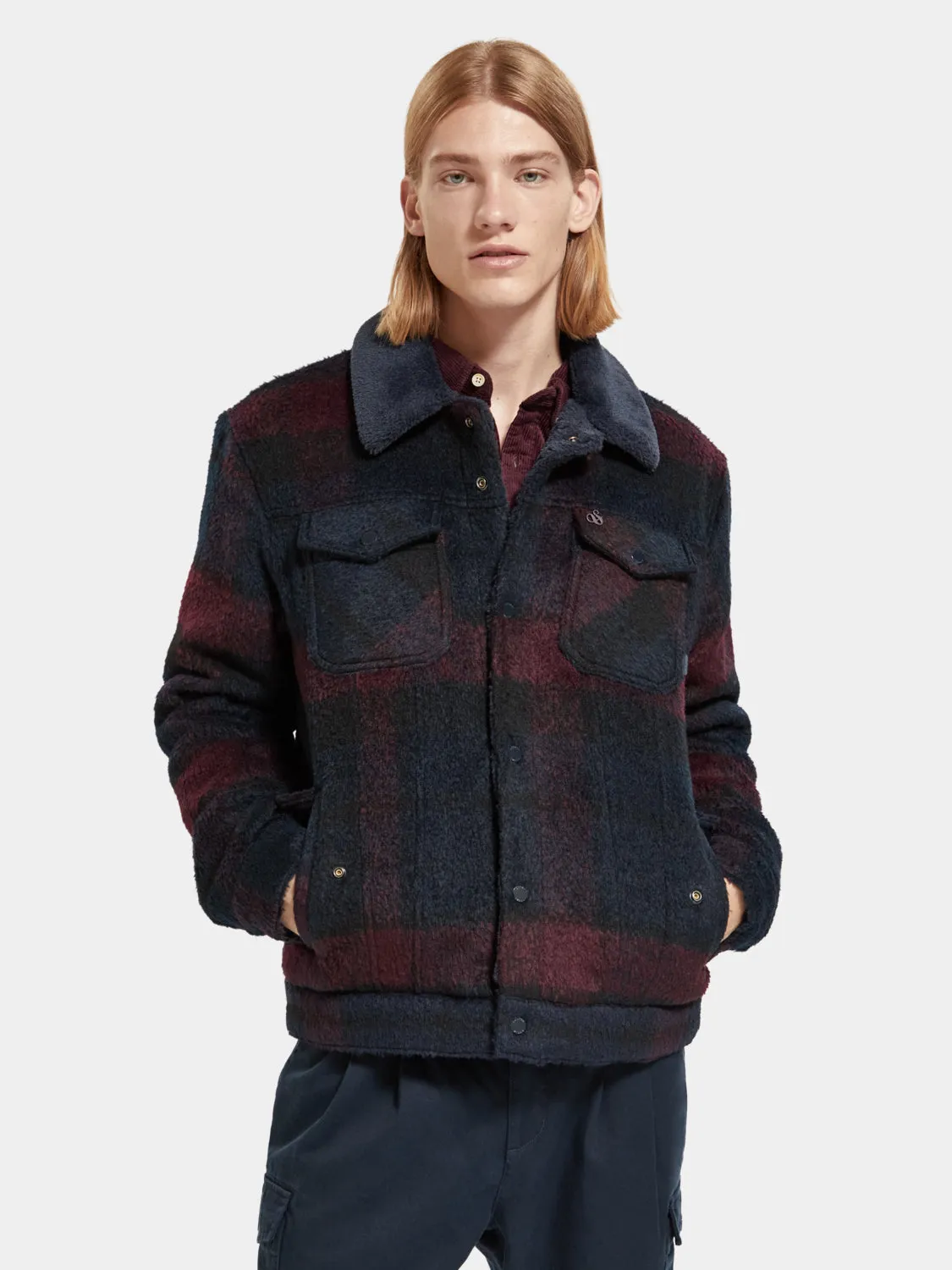 Jacquard trucker jacket sold by Scotch and Soda