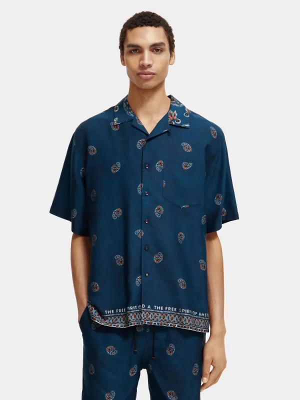 Regular-fit printed camp shirt sold by Scotch and Soda