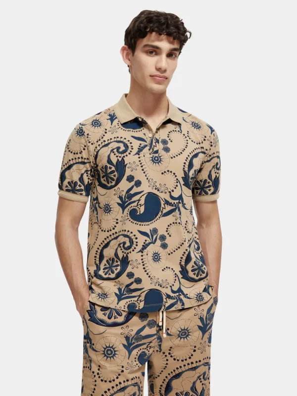 Regular-fit printed polo shirt sold by Scotch and Soda