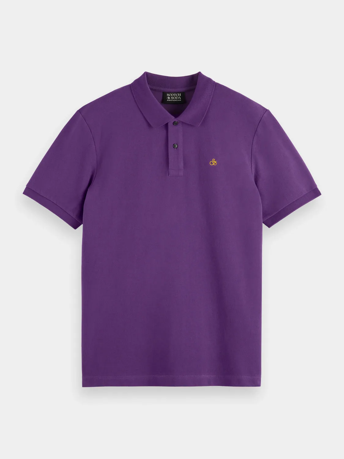 Organic cotton pique polo shirt sold by Scotch and Soda