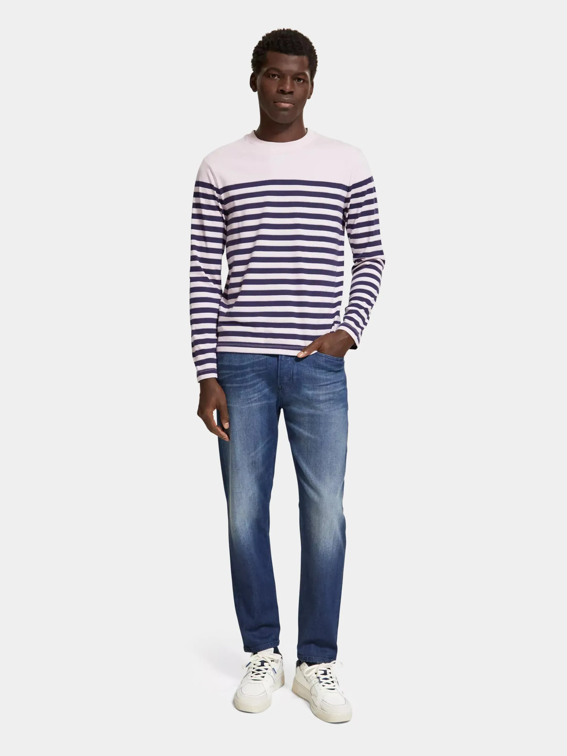 Breton striped long sleeved t-shirt sold by Scotch and Soda product image thumbnail 4