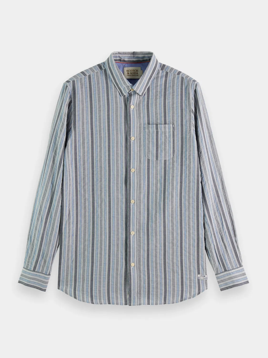 Dobby striped shirt sold by Scotch and Soda