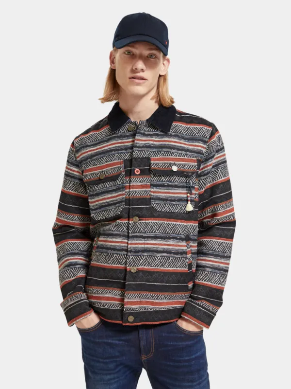 Jacquard trucker jacket sold by Scotch and Soda