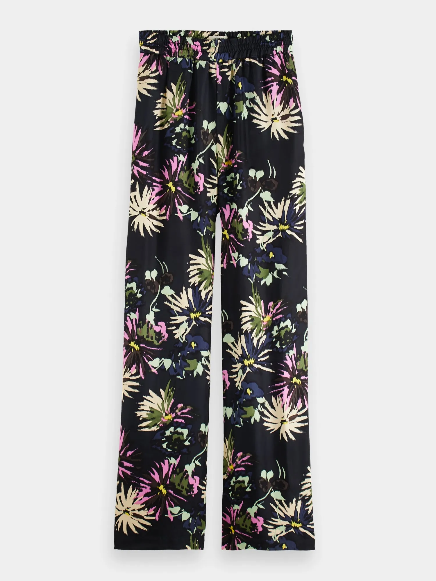 Gia mid-rise wide-leg printed silky pants sold by Scotch and Soda product image thumbnail 2