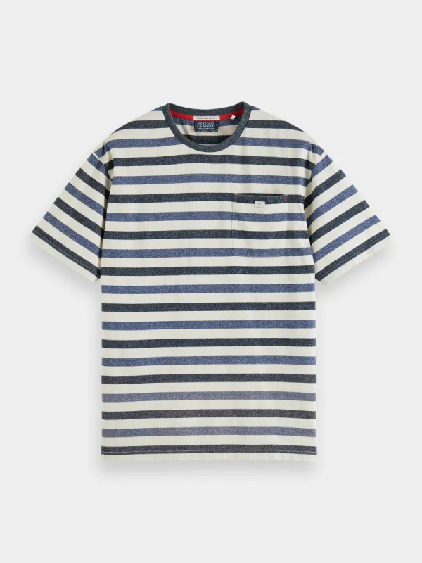 Washed yarn-dyed stripe t-shirt sold by Scotch and Soda