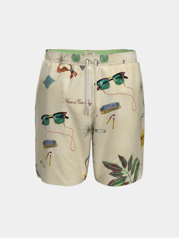 Long-length printed swimshorts sold by Scotch and Soda