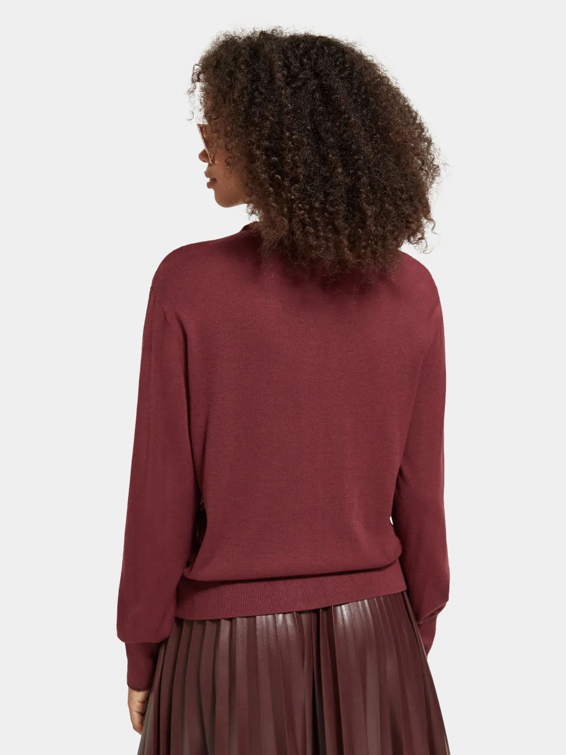 Jacquard crewneck cardigan sold by Scotch and Soda product image thumbnail 3