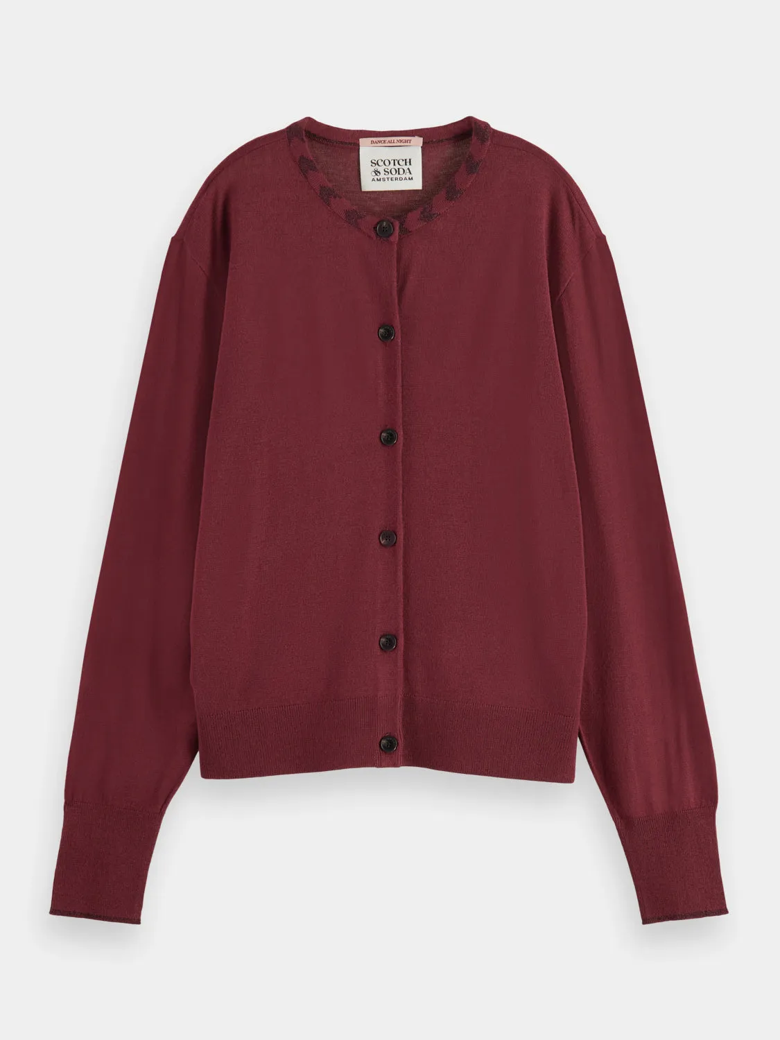 Jacquard crewneck cardigan sold by Scotch and Soda product image thumbnail 2