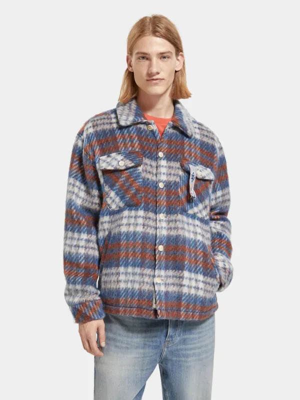 Brushed wool blend overshirt sold by Scotch and Soda
