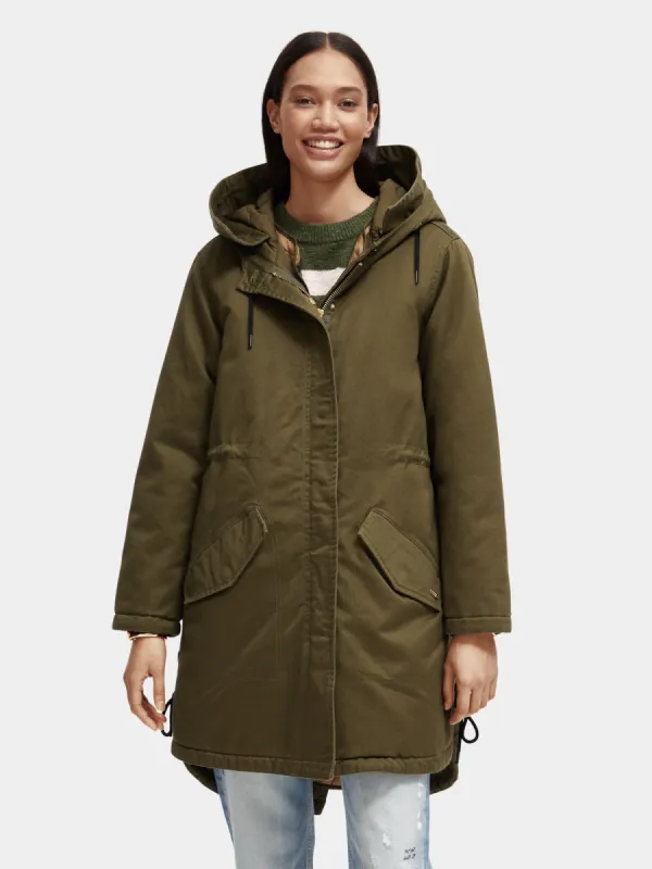 Parka with removable inner gilet sold by Scotch and Soda