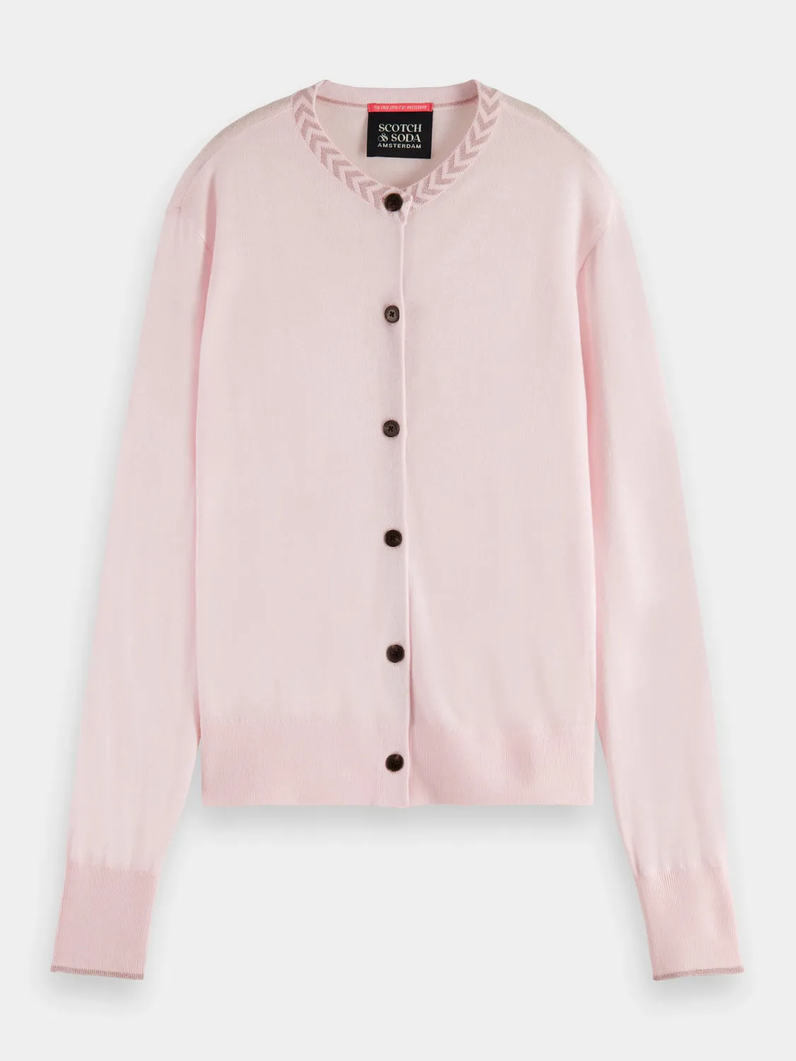 Jacquard trim cardigan sold by Scotch & Soda