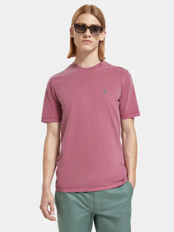 Regular-fit garment-dyed logo t-shirt sold by Scotch and Soda