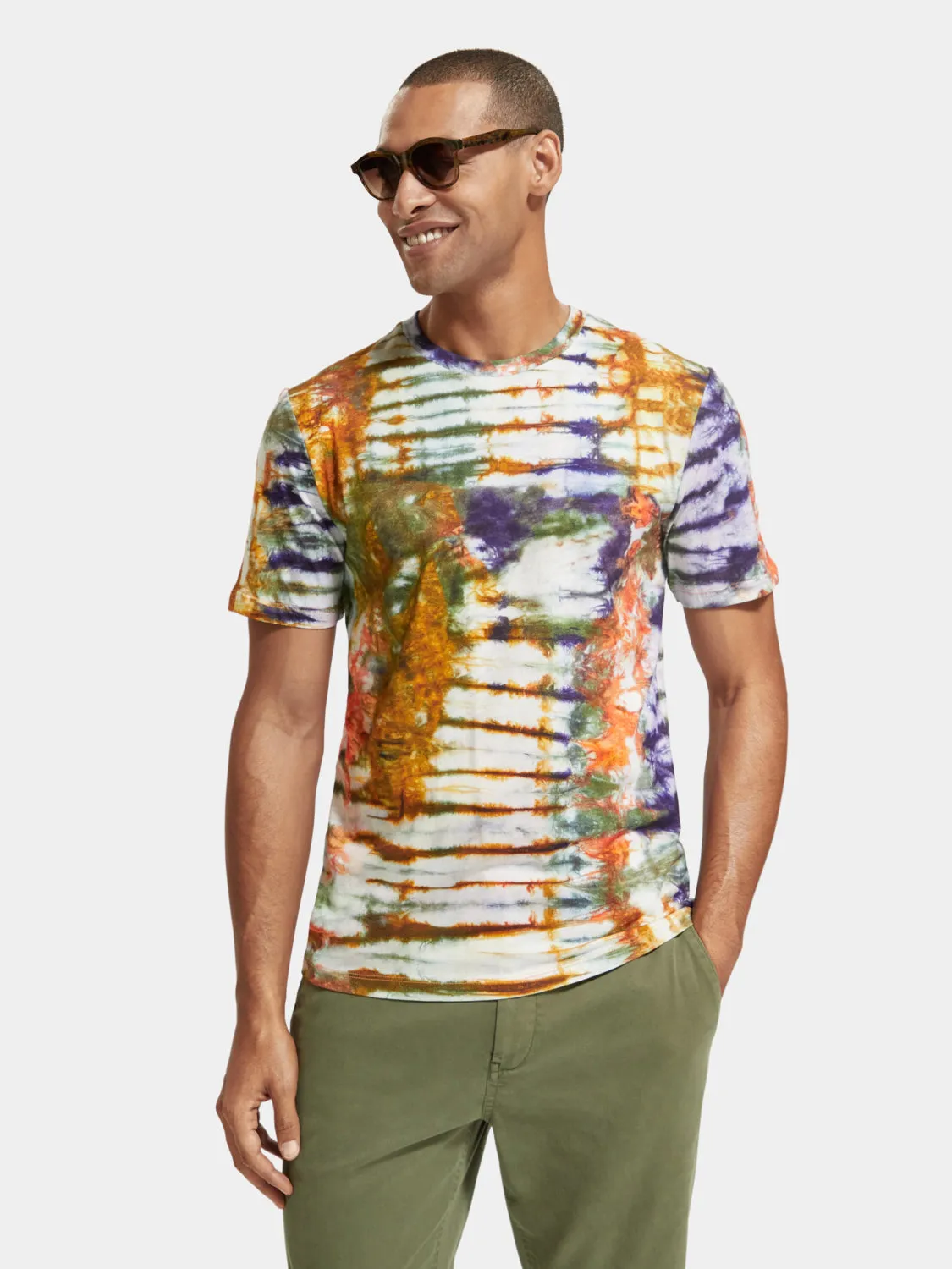 Regular-fit tie-dyed t-shirt sold by Scotch and Soda