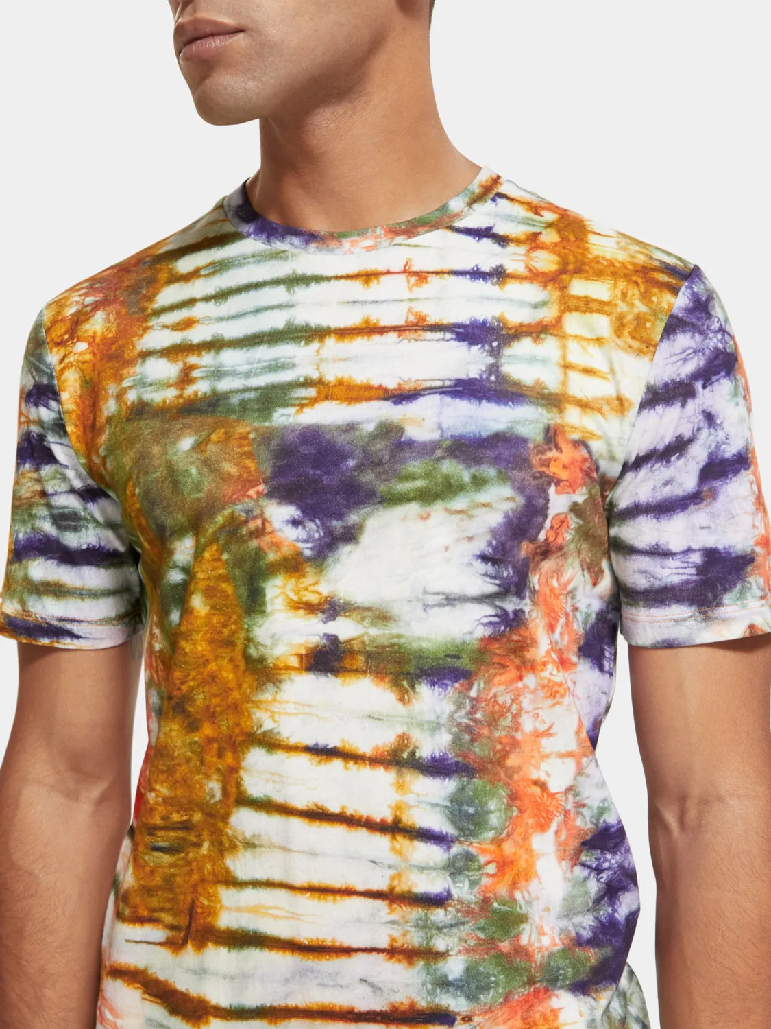 Regular-fit tie-dyed t-shirt sold by Scotch and Soda product image thumbnail 4