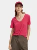 Regular-fit v-neck t-shirt sold by Scotch and Soda