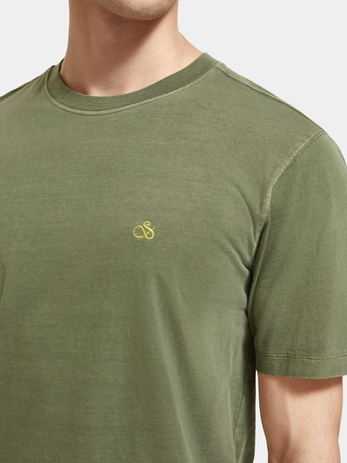Regular-fit garment-dyed logo t-shirt sold by Scotch and Soda product image thumbnail 4