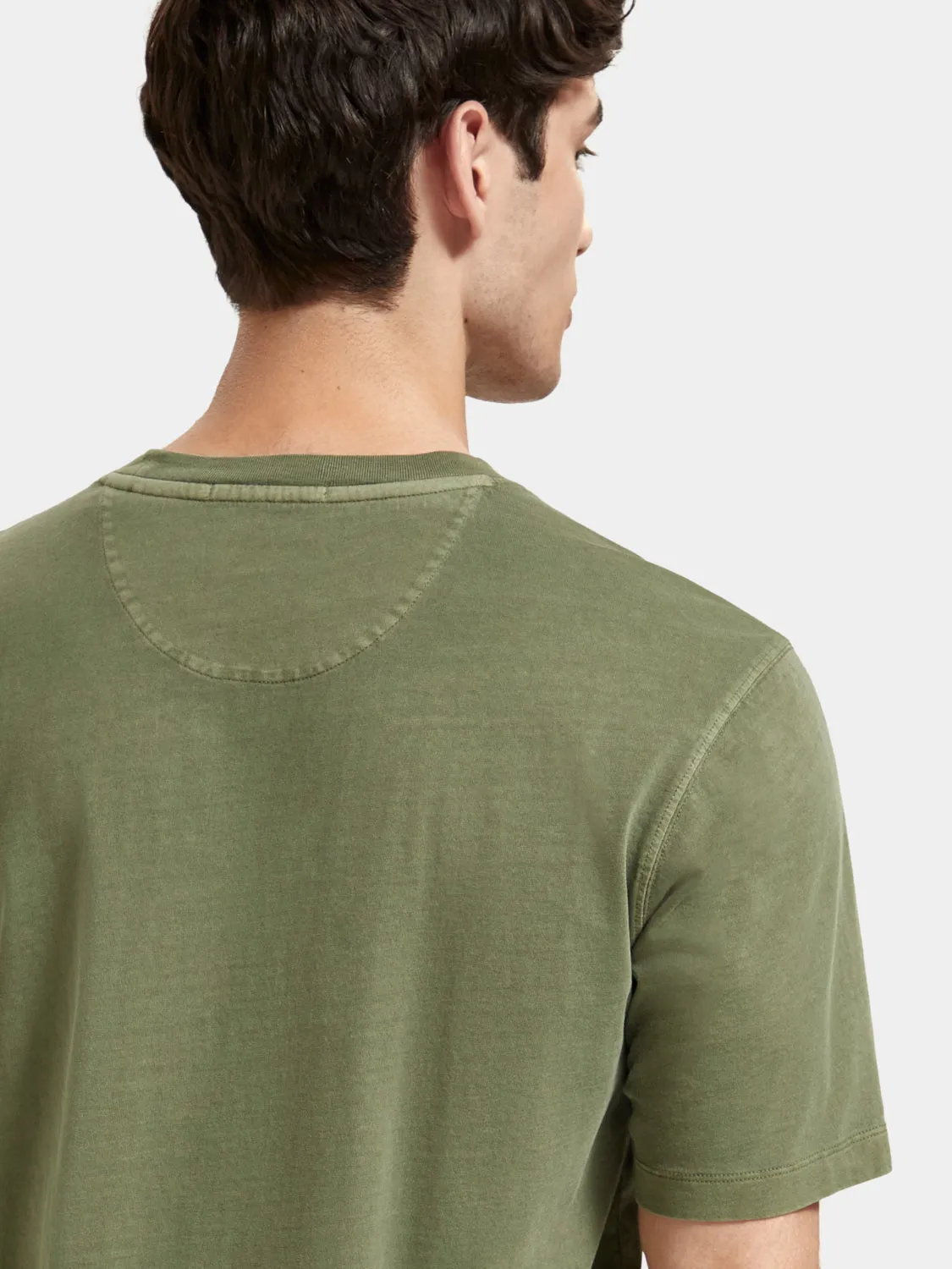 Regular-fit garment-dyed logo t-shirt sold by Scotch and Soda product image thumbnail 5