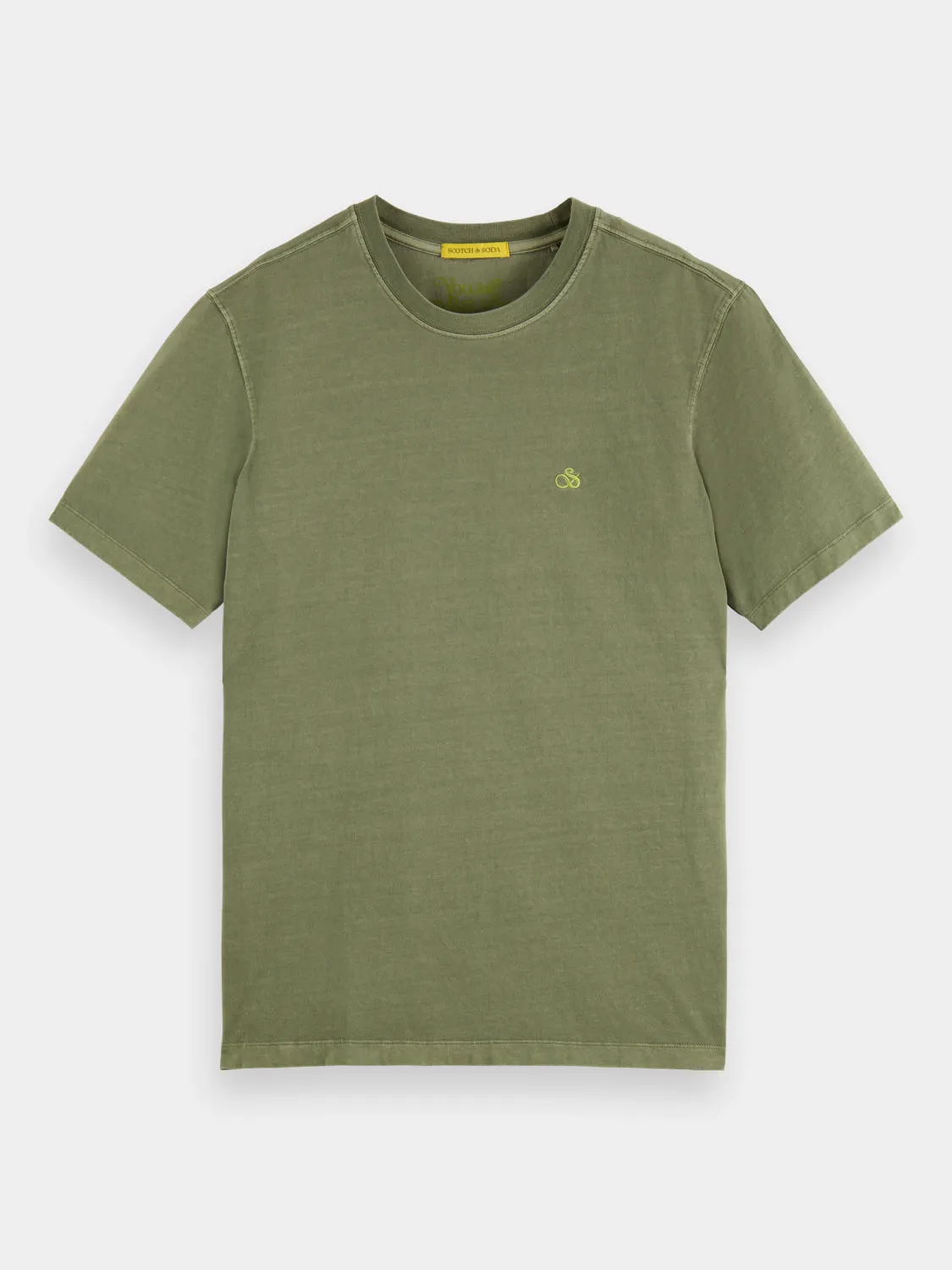 Regular-fit garment-dyed logo t-shirt sold by Scotch and Soda product image thumbnail 2