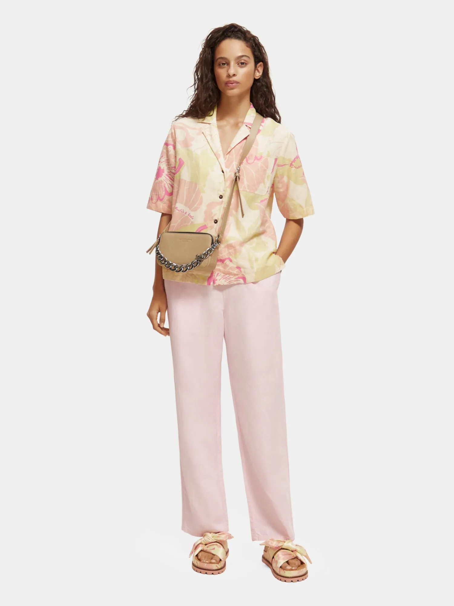 Aubrey high-rise linen blend pants sold by Scotch and Soda product image thumbnail 5