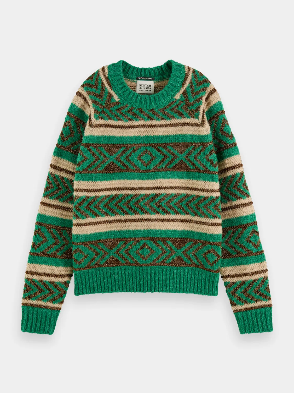 Metallic Fair Isle pullover sold by Scotch and Soda product image thumbnail 2