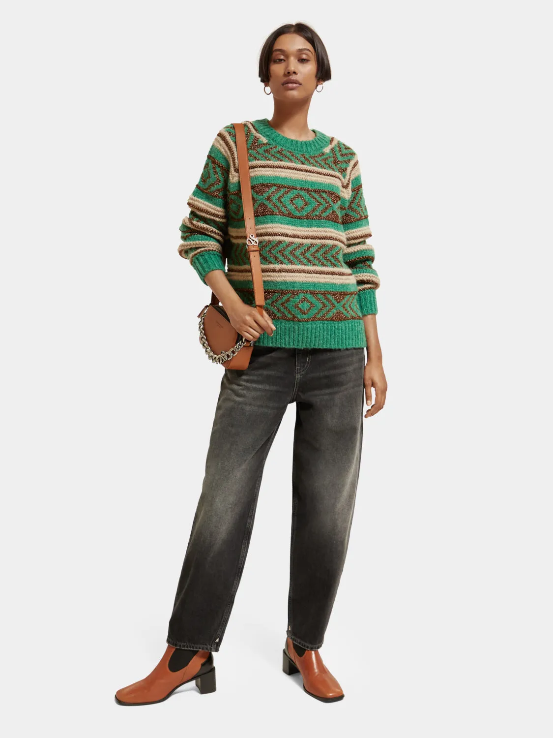 Metallic Fair Isle pullover sold by Scotch and Soda product image thumbnail 4