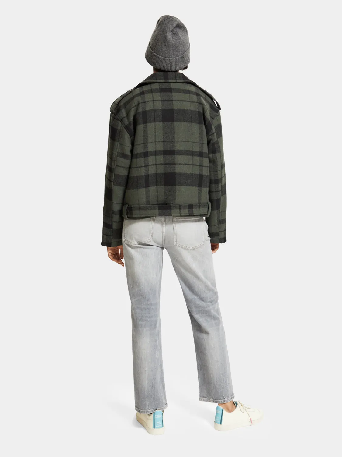 Check biker jacket sold by Scotch and Soda product image thumbnail 3