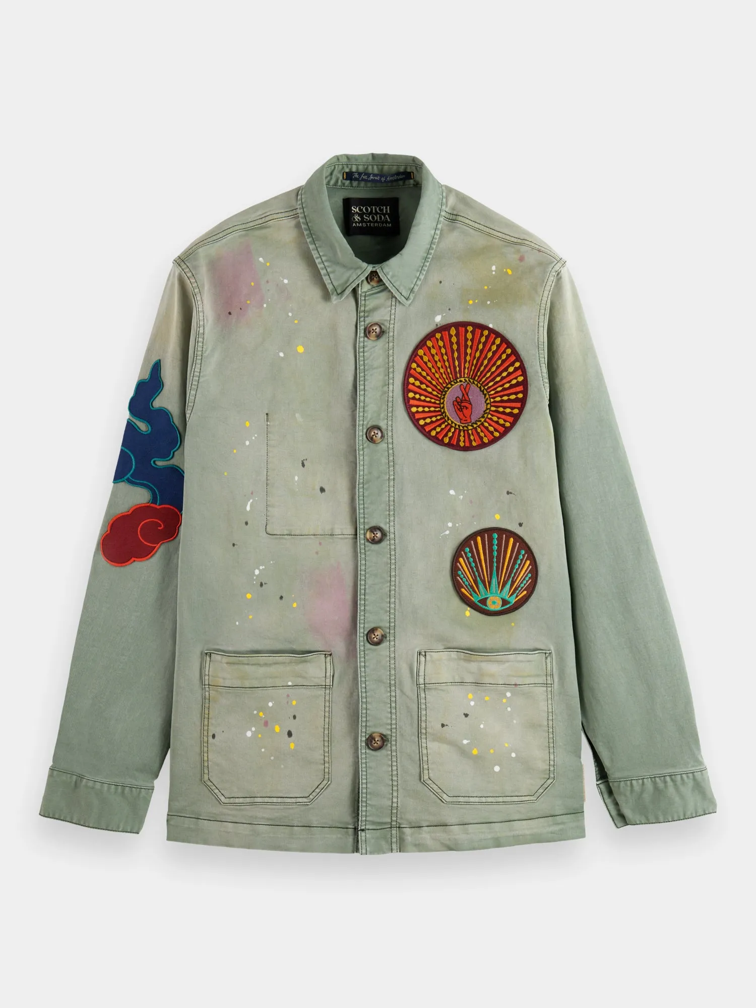 Worker jacket with special washing and badges sold by Scotch and Soda product image thumbnail 2