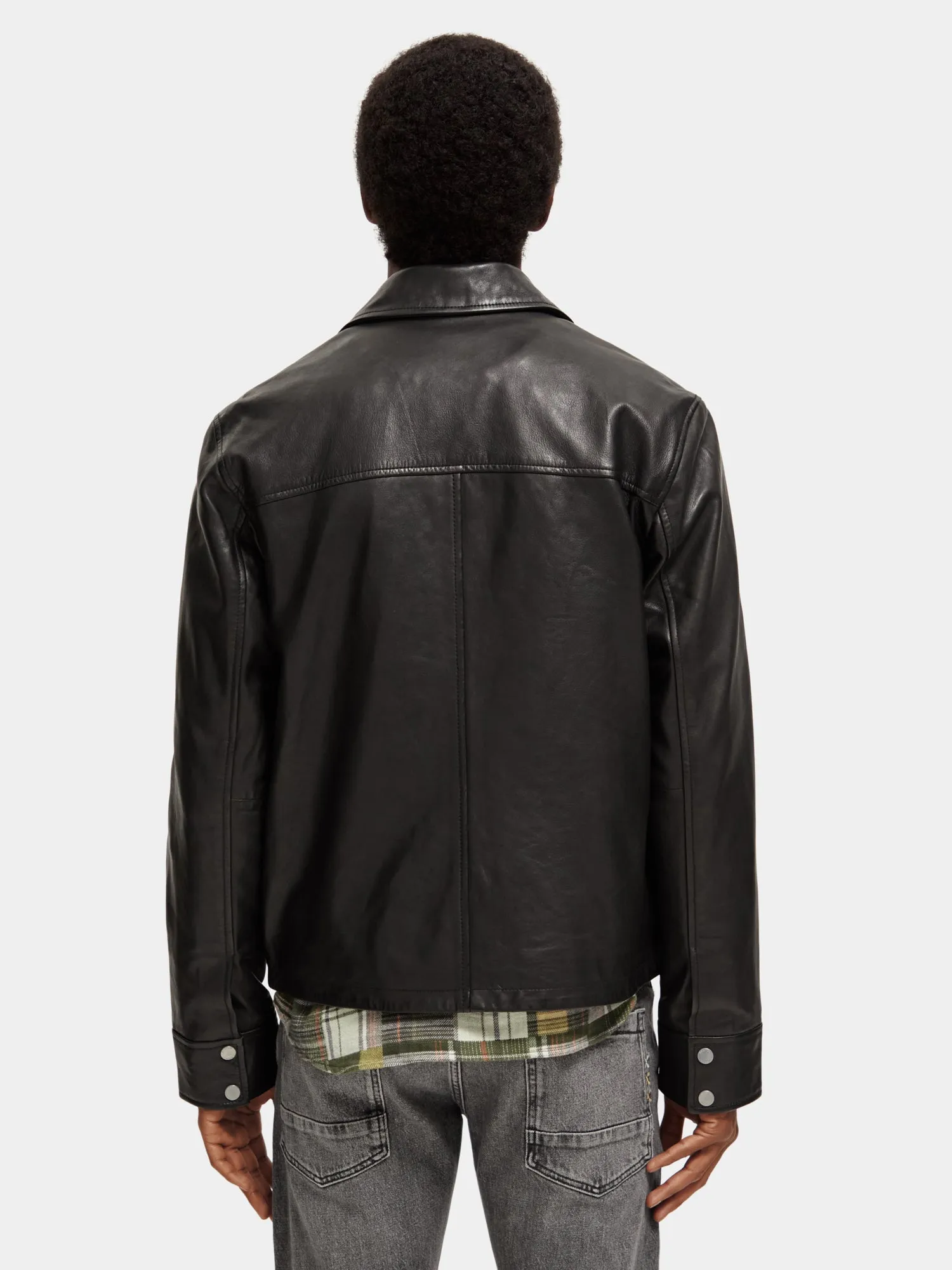 Leather biker jacket sold by Scotch and Soda product image thumbnail 3