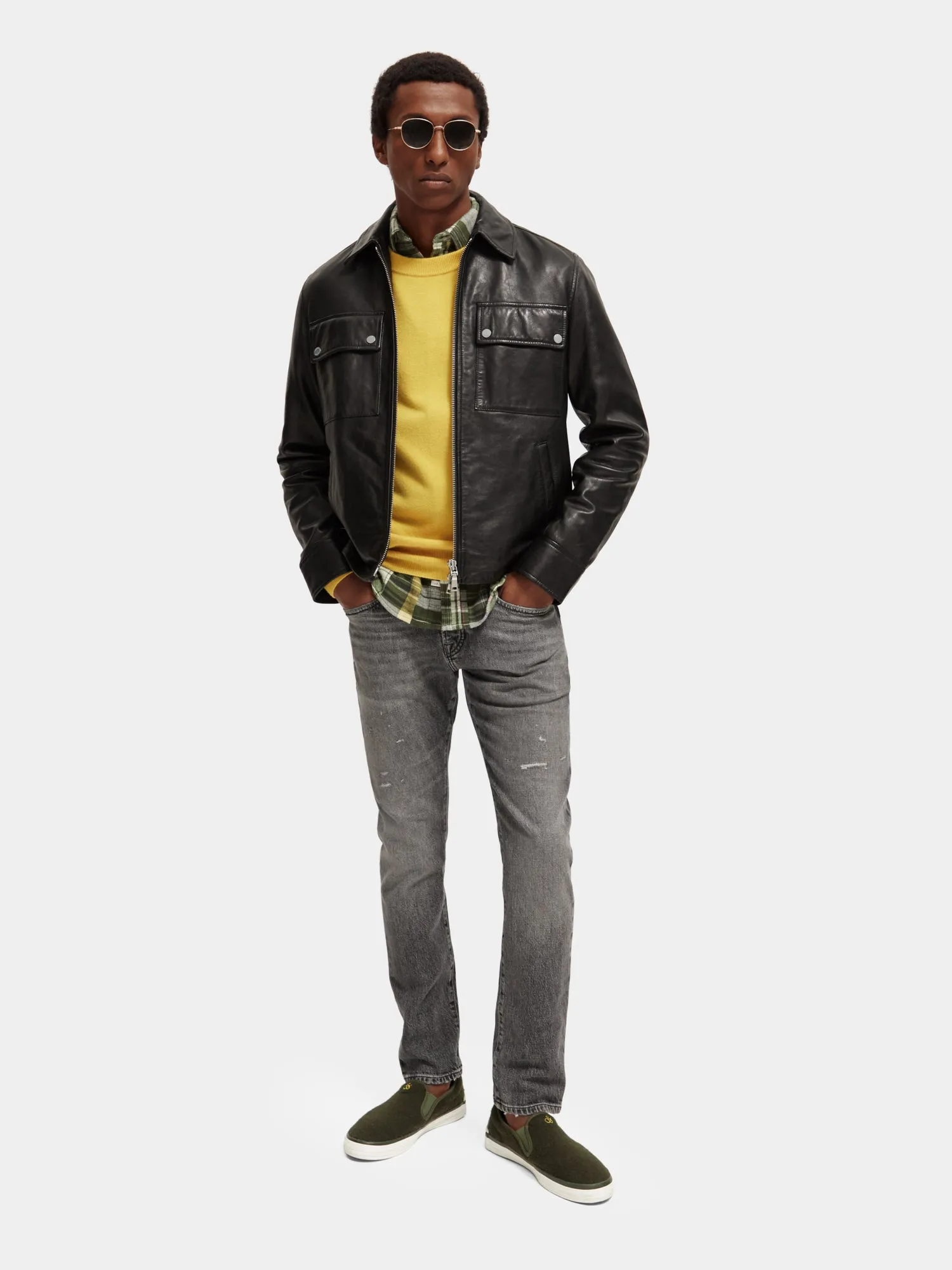 Leather biker jacket sold by Scotch and Soda product image thumbnail 5