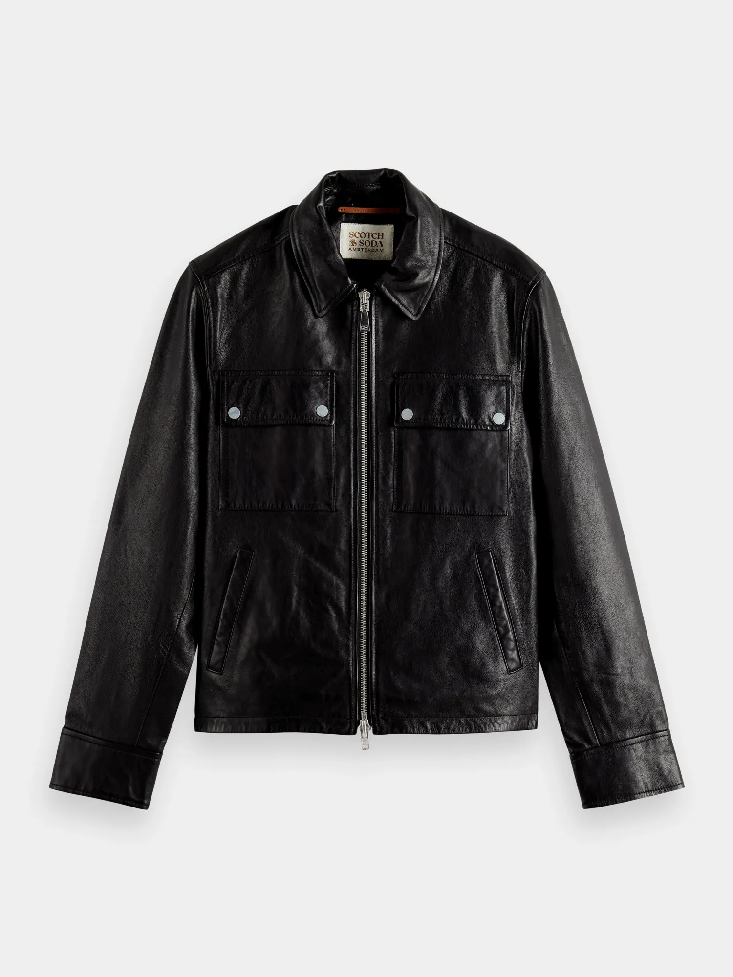 Leather biker jacket sold by Scotch and Soda product image thumbnail 2