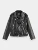 Oversized leather biker jacket sold by Scotch and Soda