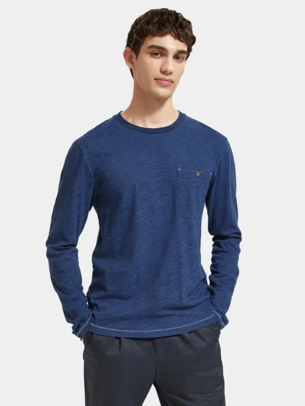 Indigo long sleeved t-shirt sold by Scotch and Soda