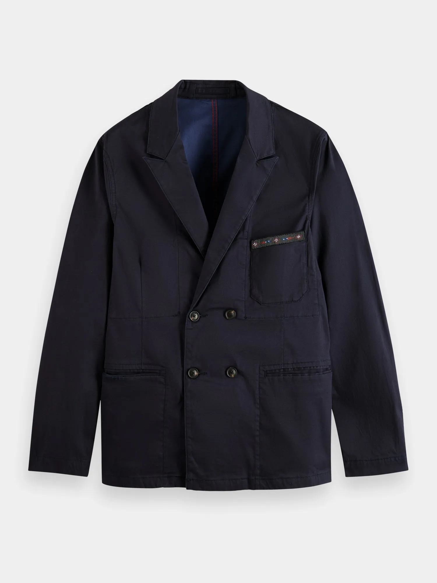 Bead-trimmed workwear blazer sold by Scotch & Soda product image thumbnail 2